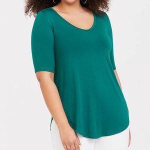 Torrid Super Soft Knit Tunic Dark Green size 4